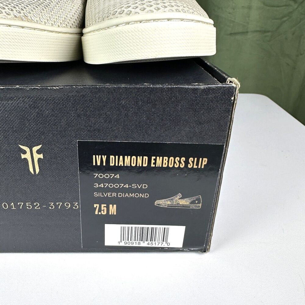 Frye Ivy Diamond Emboss Slip Ivory Comfort Sneakers Women's Shoes Size 7.5M New - Picture 7 of 9
